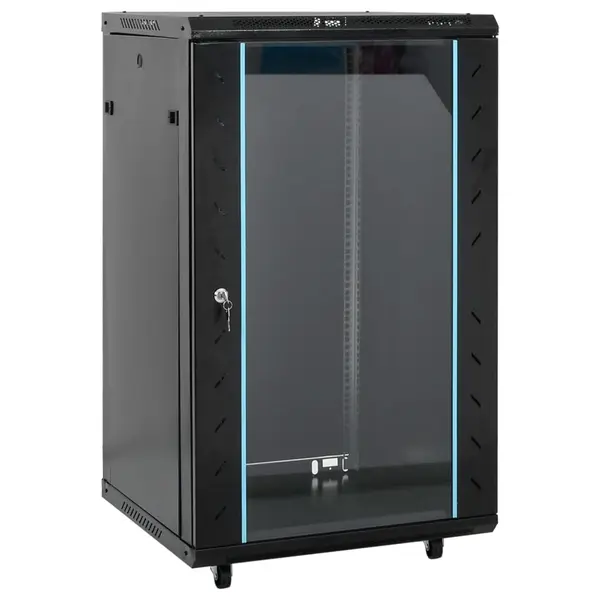 Gossi dulap de server, 18u, 19 ip20, negru, 60x60x100 cm