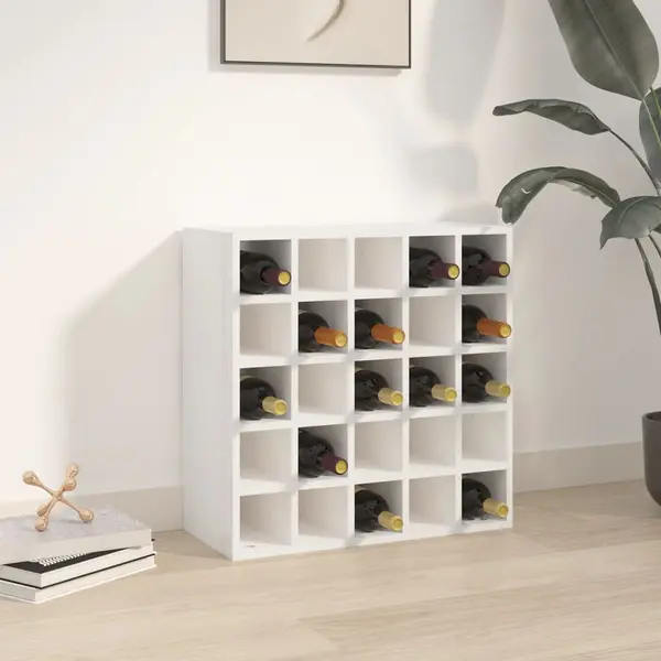 Gossi dulap de vinuri, alb, 56x25x56 cm, lemn masiv de pin