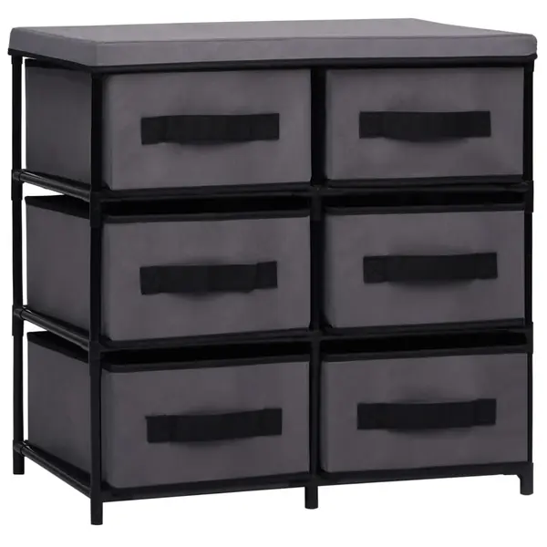 Gossi dulap depozitare cu 6 sertare, gri, 55x29x55 cm, otel