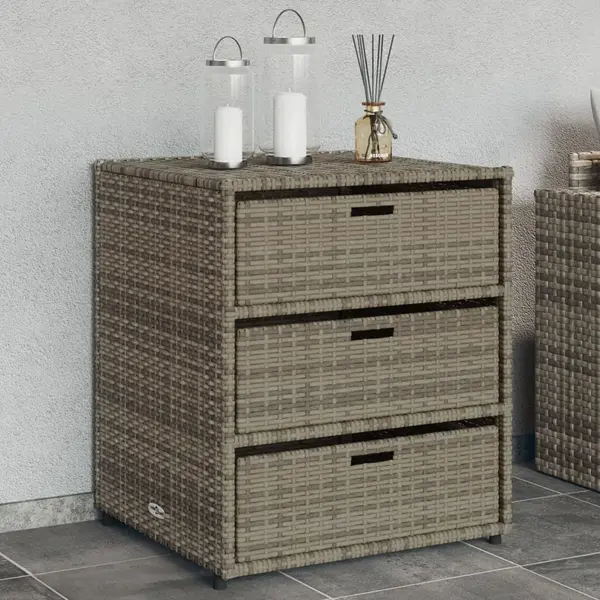 Gossi dulap depozitare de gradina, gri, 55x59x69 cm, poliratan