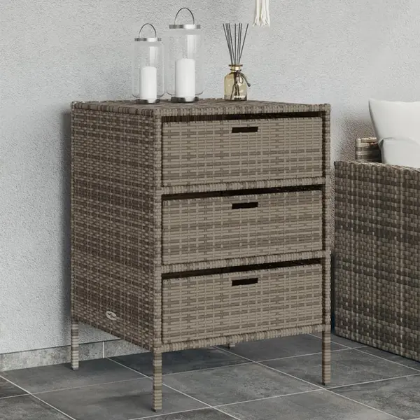 Gossi dulap depozitare de gradina, gri, 55x59x80 cm, poliratan