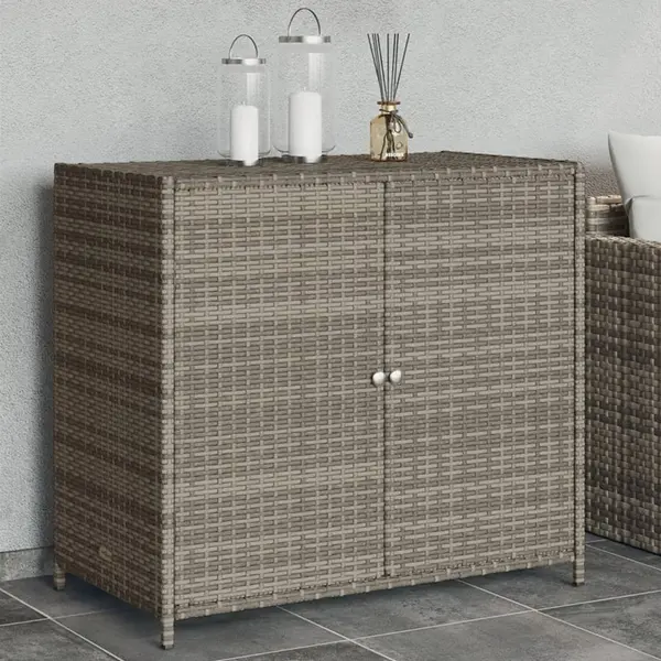 Gossi dulap depozitare de gradina, gri, 83x45x76 cm, poliratan