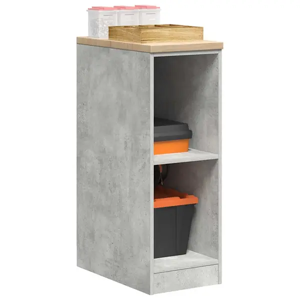Gossi dulap depozitare garaj beton gri 30x51x85 cm lemn masiv de pin