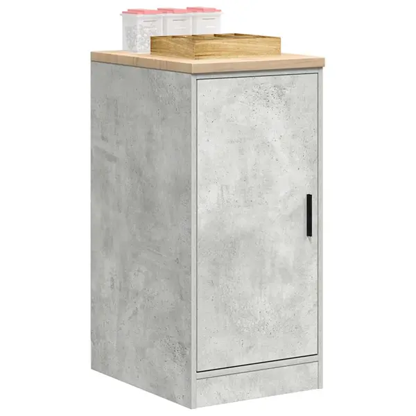 Gossi dulap depozitare garaj beton gri 40x51x85 cm lemn masiv de pin