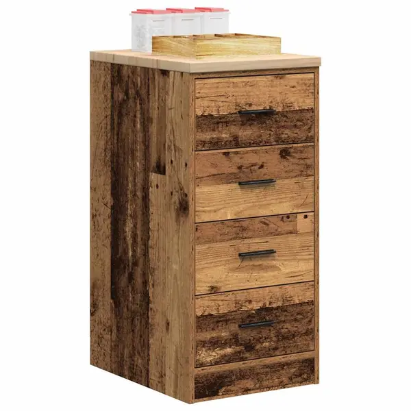 Gossi dulap depozitare garaj lemn vechi 40x51x85 cm lemn masiv de pin