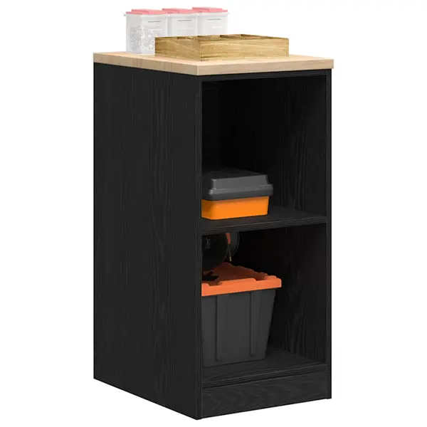 Gossi dulap depozitare garaj negru 40x51x85 cm lemn masiv de pin