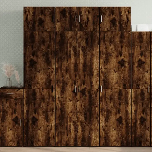 Gossi dulap depozitare stejar fumuriu 70x42,5x225 cm lemn prelucrat