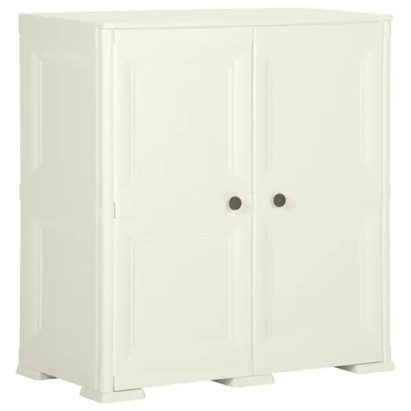 Gossi dulap din plastic, 79x43x85,5 cm, vanilla ice, design de lemn