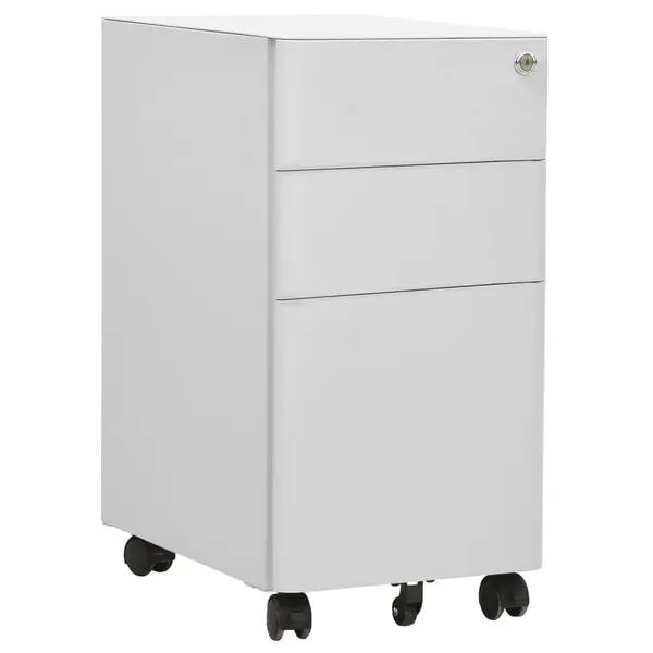 Gossi dulap dosare mobil, gri deschis, 30x45x59 cm, otel