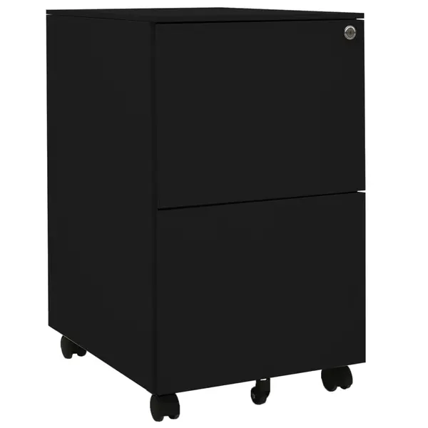 Gossi dulap dosare mobil, negru, 39x45x67 cm, otel