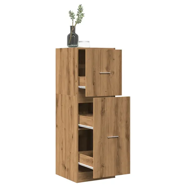 Gossi dulap farmacie, stejar artizanal, 40x41x118 cm, lemn prelucrat