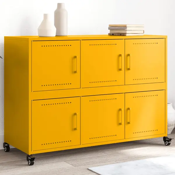 Gossi dulap, galben mustar, 100,5x39x72 cm, otel