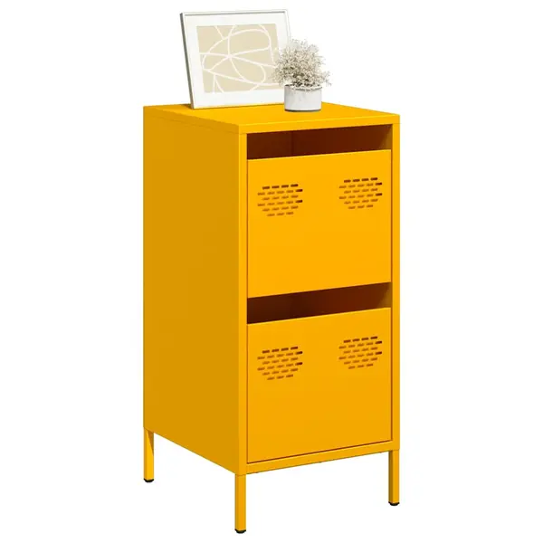Gossi dulap, galben mustar, 35x39x73,5 cm, otel laminat la rece