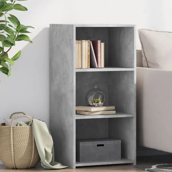 Gossi dulap, gri beton, 45x41x93 cm, lemn prelucrat