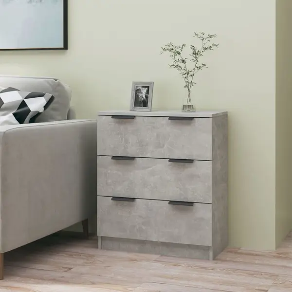 Gossi dulap, gri beton, 60x30x70 cm, lemn prelucrat