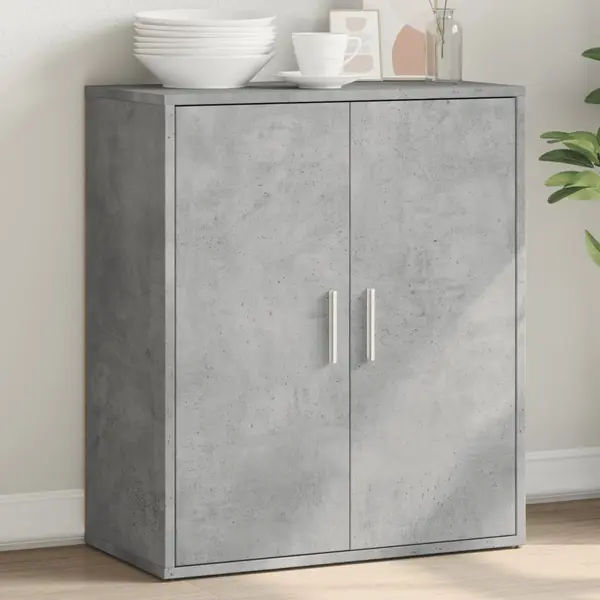 Gossi dulap, gri beton, 60x31x70 cm, lemn prelucrat