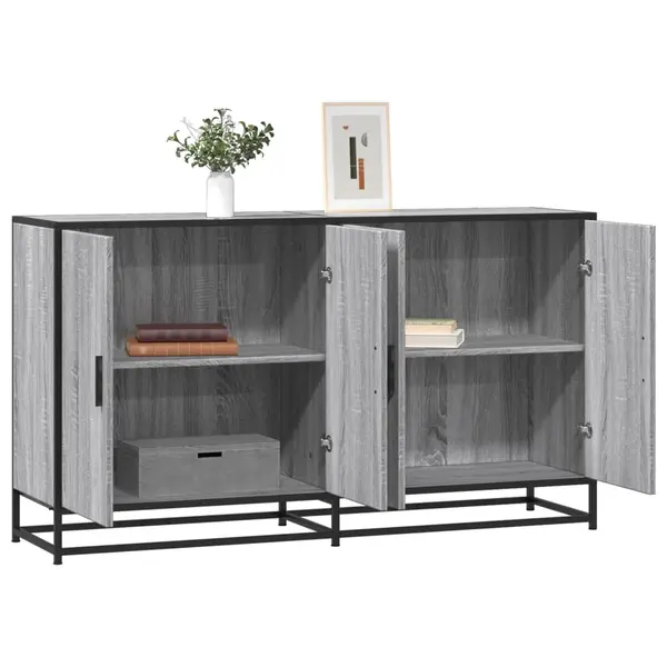Gossi dulap, gri sonoma, 134x35x76 cm, lemn prelucrat