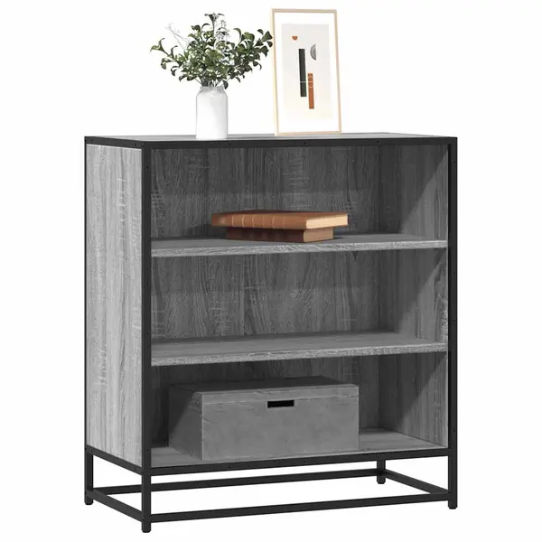 Gossi dulap, gri sonoma, 68x35x76 cm, lemn prelucrat si metal