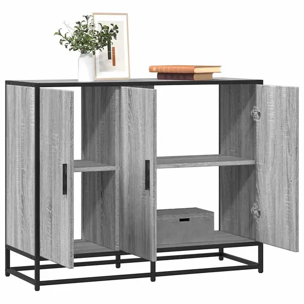 Gossi dulap, gri sonoma, 94x35x76 cm, lemn prelucrat