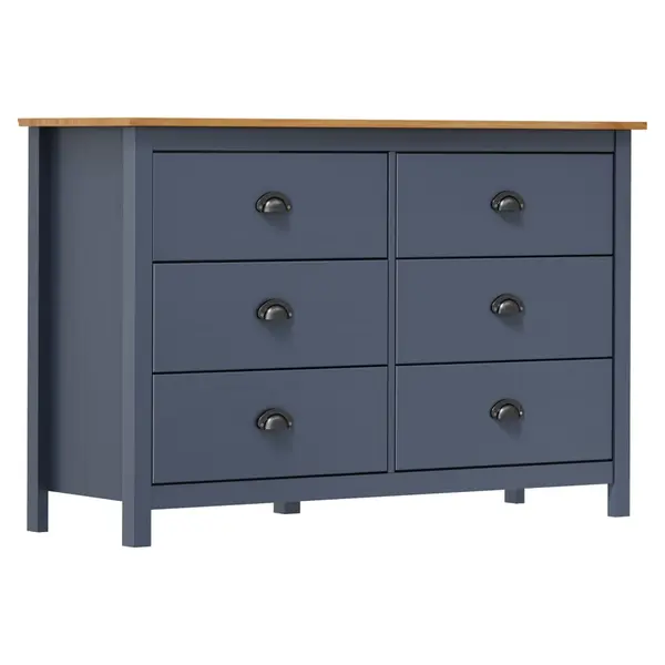 Gossi dulap hill, gri, 125 x 40 x 80 cm, lemn masiv de pin