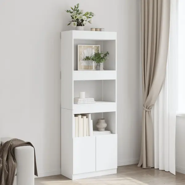 Gossi dulap inalt, alb, 63x33x180 cm, lemn prelucrat