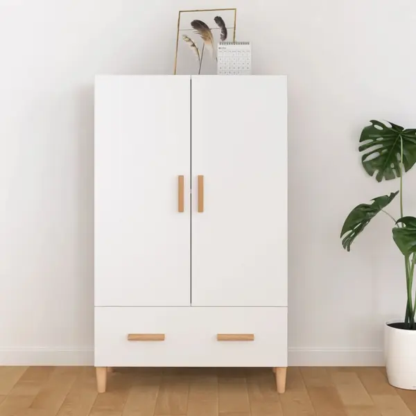 Gossi dulap inalt, alb, 70x31x115 cm, lemn prelucrat