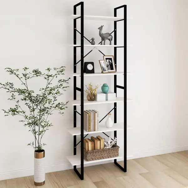 Gossi dulap inalt, alb, 80x30x210 cm, lemn masiv de pin