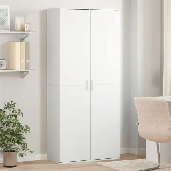 Gossi dulap inalt, alb, 80x35x180 cm, lemn prelucrat