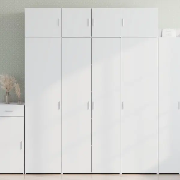 Gossi dulap inalt, alb, 80x42,5x185 cm, lemn prelucrat