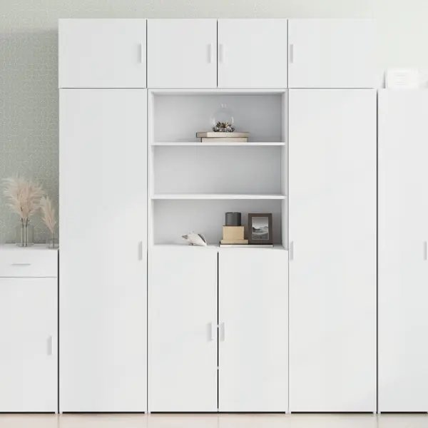 Gossi dulap inalt, alb, 80x42,5x185 cm, lemn prelucrat