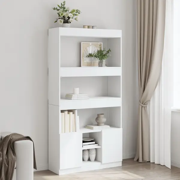 Gossi dulap inalt, alb, 92x33x180 cm, lemn prelucrat