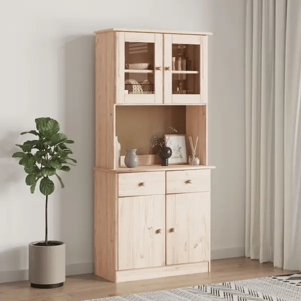 Gossi dulap inalt alta, 77x35x73 cm, lemn masiv de pin