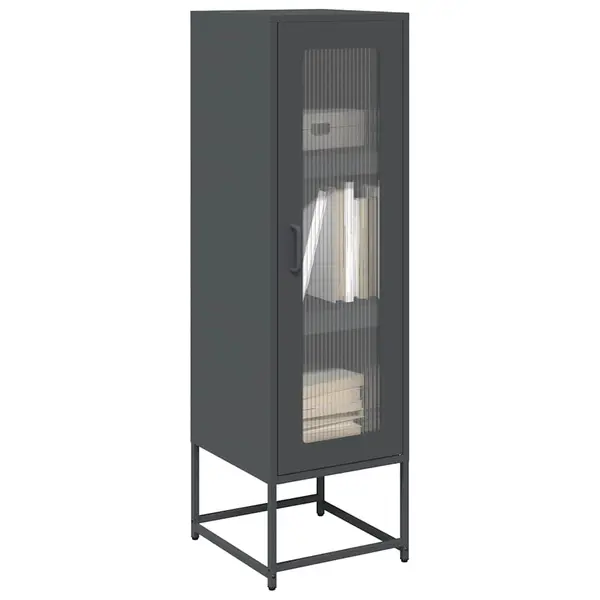 Gossi dulap inalt, antracit, 36x39x123 cm, otel laminat la rece