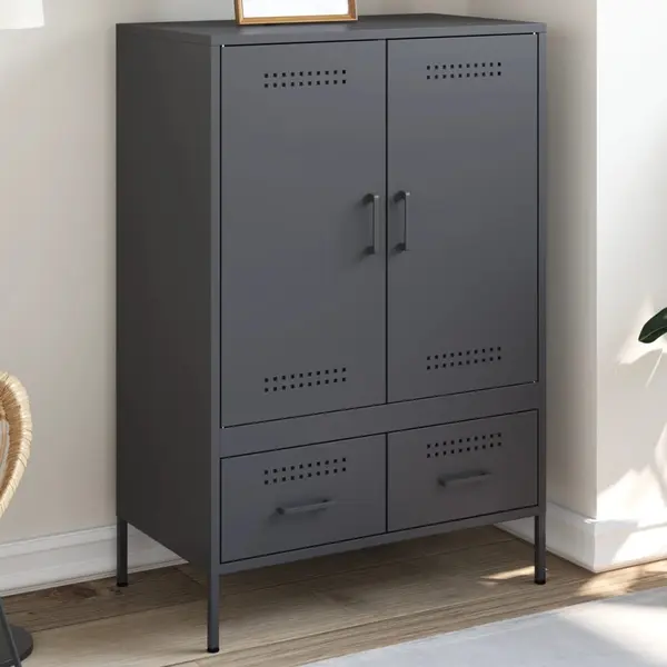Gossi dulap inalt, antracit, 68x39x101,5 cm, otel laminat la rece