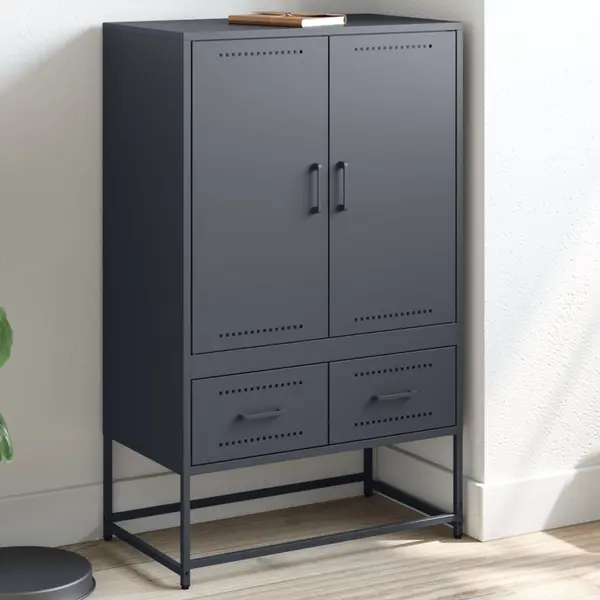 Gossi dulap inalt, antracit, 68x39x111,5 cm, otel laminat la rece
