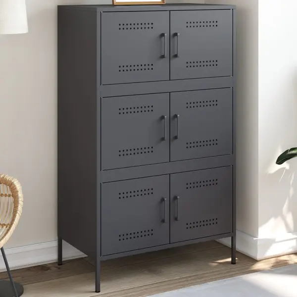 Gossi dulap inalt, antracit, 68x39x113 cm, otel