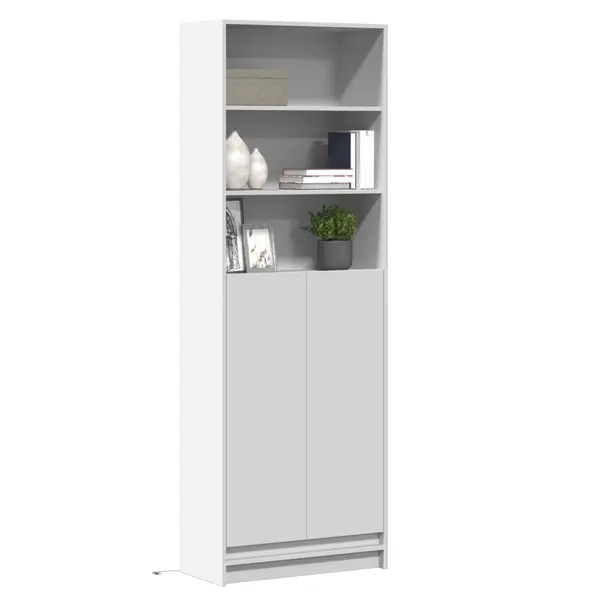 Gossi dulap inalt cu led alb 69x32,5x200 cm lemn prelucrat