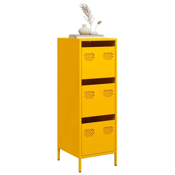 Gossi dulap inalt, galben mustar, 39x35x103,5 cm, otel