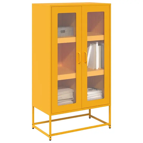 Gossi dulap inalt, galben mustar, 68x39x123 cm, otel