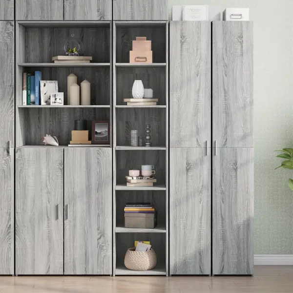 Gossi dulap inalt, gri sonoma, 40x41x185 cm, lemn prelucrat