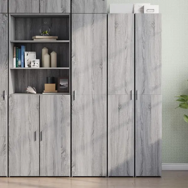 Gossi dulap inalt, gri sonoma, 40x42,5x185 cm, lemn prelucrat