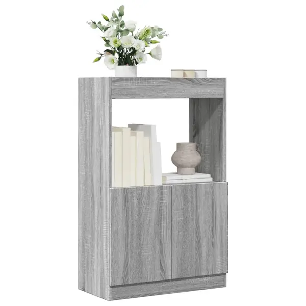 Gossi dulap inalt, gri sonoma, 63x33x100 cm, lemn prelucrat