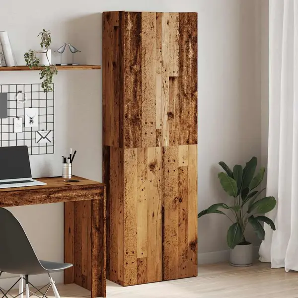 Gossi dulap inalt, lemn vechi, 60x32x190 cm, lemn prelucrat
