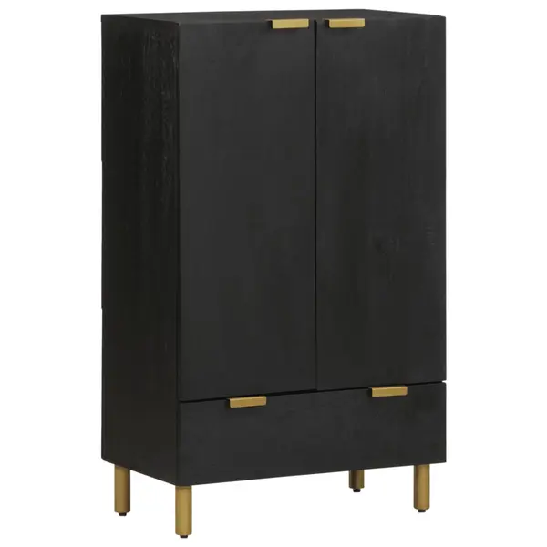 Gossi dulap inalt, negru, 60x33x100 cm, lemn prelucrat
