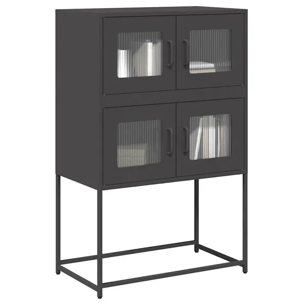 Gossi dulap inalt, negru, 68x39x107 cm, otel