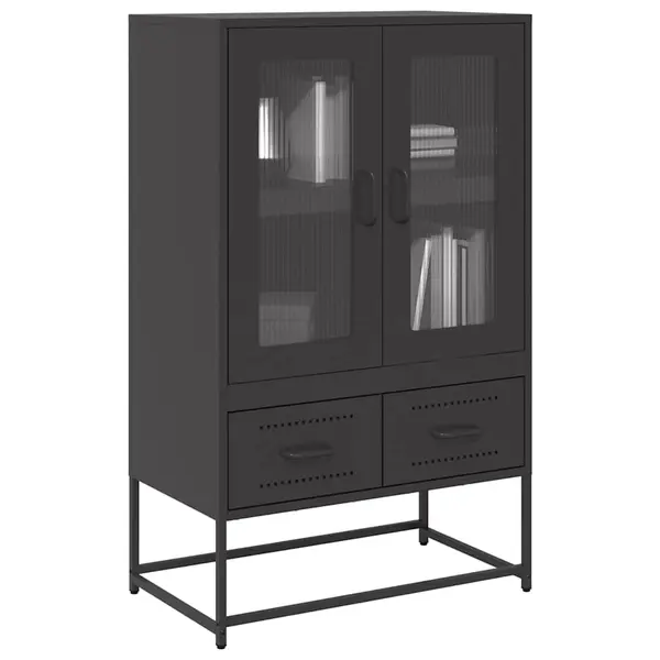 Gossi dulap inalt, negru, 68x39x111,5 cm, otel
