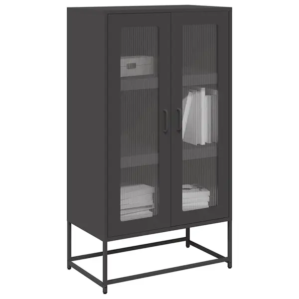 Gossi dulap inalt, negru, 68x39x123 cm, otel