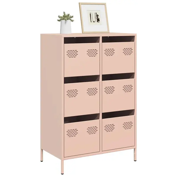 Gossi dulap inalt, roz, 68x39x101,5 cm, otel