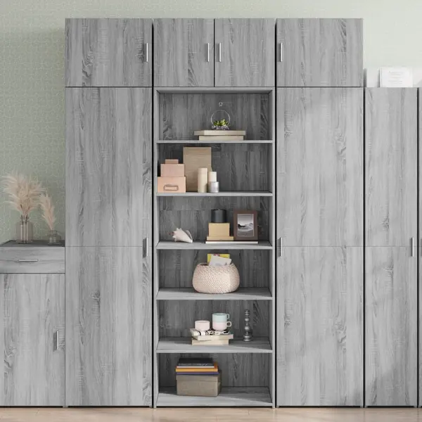 Gossi dulap inalt, sonoma gri, 70x41x185 cm, lemn prelucrat