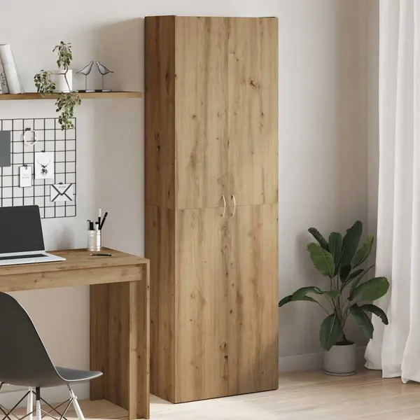 Gossi dulap inalt, stejar artizanal, 60x32x190 cm, lemn prelucrat